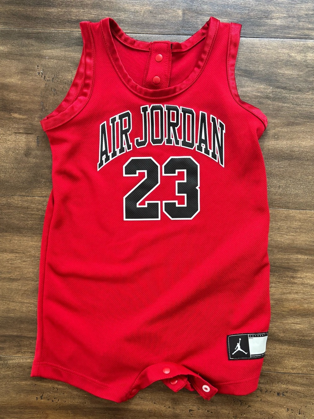 Jordan Red 'Air Jordan 23' Kids Basketball Romper